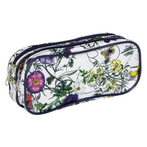 [18909,980AST5] PORTA-LAPICES DOBLE DISEÑOS SURTIDOS FY-3747 (FLORES) | FANCY BAG