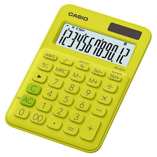 [11983-AMARILLO] CALCULADORA DE ESCRITORIO MS-20UC-BU 12 DIGITOS (AMARILLO) | CASIO