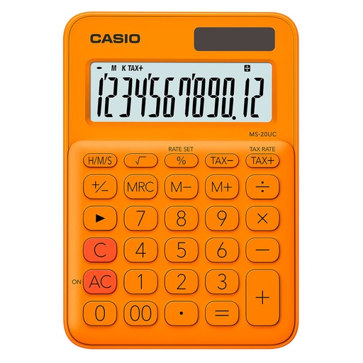 [11983-NARANJA] CALCULADORA DE ESCRITORIO MS-20UC-BU 12 DIGITOS (NARANJA) | CASIO