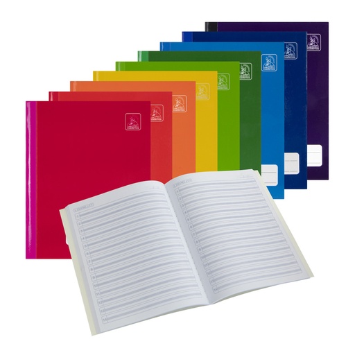 [13682-DOB LINEA] CUADERNO COSIDO 100 HOJAS RAYADO SURTIDO (DOBLE LINEA) | CONQUISTADOR