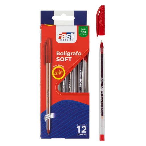 [18322-ROJO] BOLIGRAFO FAST FINO 0.7 (ROJO) | FAST