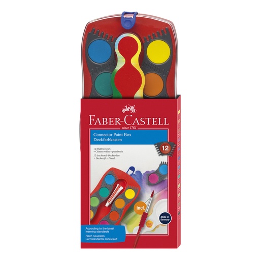 [51657] ACUARELA 12C+TUBO PINTURA BLANCA 125023 | FABER CASTELL