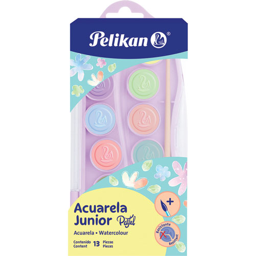 [20401010] ACUARELA JUNIOR PASTEL X12COLORES 07501225 | PELIKAN