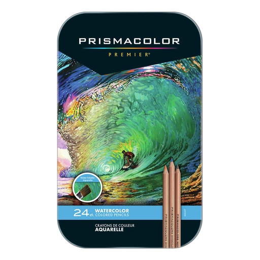 [13950] CRAYONES DE MADERA ACUARELABLES ACUARELABLES PREMIER X24 COLORES ESTUCHE METAL | PRISMACOLOR