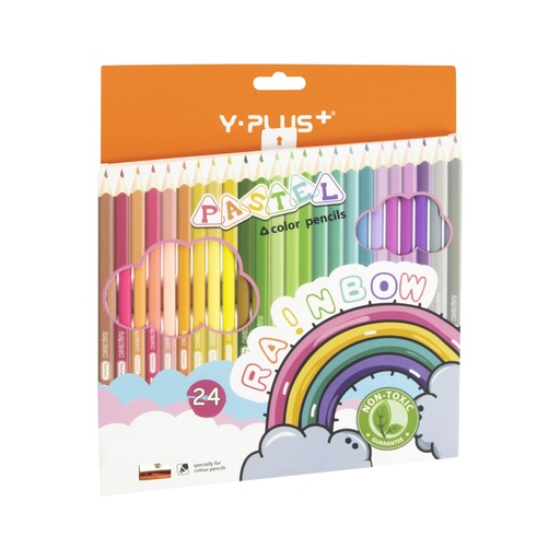 [17172] CRAYONES DE MADERA PASTEL X24 COLORES PC200200 | Y-PLUS