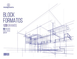 [379547] BLOCK FORMATO DOBLE OFICIO SIN MARGEN 120 GR. 50 HOJAS 13X17 | PIEDRASANTA