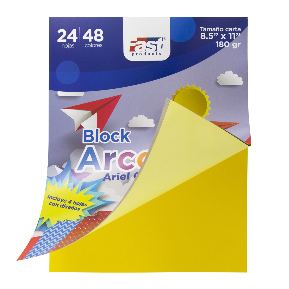 BLOCK ARIEL COVER ARCO IRIS CARTA X24HOJAS