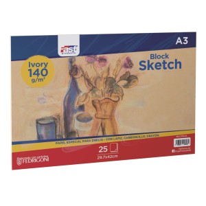 [17313-A3] BLOCK SKETCH 25HOJAS 140 GR A3 IVORY (29.79X42CMS) | FAST