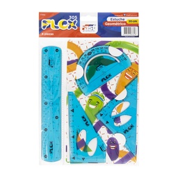 [17002] ESTUCHE GEOMETRICO FLEXIBLE REGLA 20CMS 305 | FAST