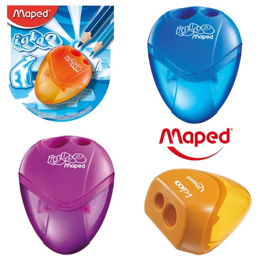 [14503025] SACAPUNTAS PLASTICO CON DEPOSITO I-GLOO GRANDE 2 AGUJEROS 534756 | MAPED