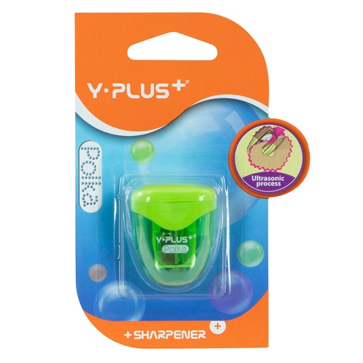 [13665] SACAPUNTAS PLASTICO CON DEPOSITO POLKA PEQUEÑO SX1401 | Y-PLUS