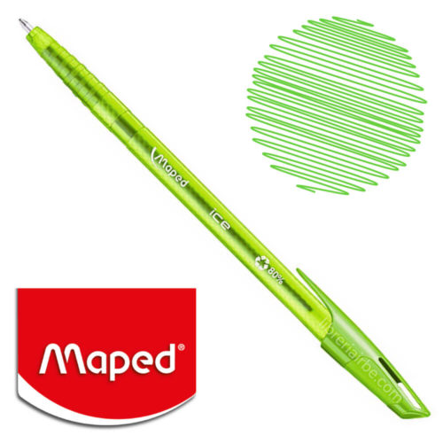 BOLIGRAFO TRIANGULAR BALL PEN ICE FUN 1.00MM (VERDE) | MAPED