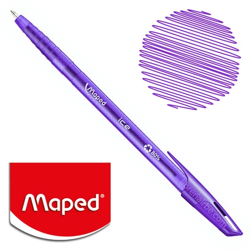 [20702087] BOLIGRAFO TRIANGULAR BALL PEN ICE FUN 1.00MM (VIOLETA) | MAPED