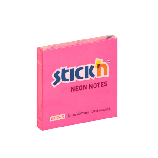 [06900-FUCSIA] NOTAS ADHESIVAS 3X3 NEON (FUSIA) | STICK'N