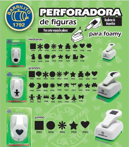 [PF014M-20929008] PERFORADOR PARA FOAMY MEDIANO (DAISY) | BARRILITO