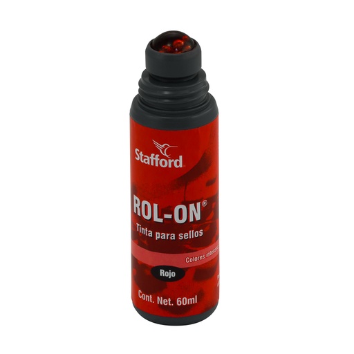 [13926-ROJO] TINTA PARA ALMOHADILLA C6000 ROLL ON 2OZ (ROJO) | STAFFORD